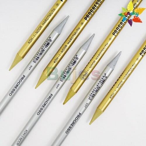 Czech KOH-I-NOOR Gold color silver color pencil artist woodless drawing pencil office school art Supplies hand painting pencil