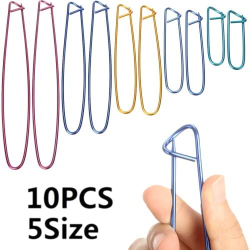10Pcs Aluminum Knit Holders Knitting Needles Markers Crochet Hook Locking Stitch Seam DIY Crafts Sewing Tool for Making Sweater
