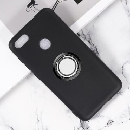 For Huawei P9 lite mini Back Ring Holder Bracket Phone Case Cover Phone TPU Soft Silicone Cases ON Y6 Pro Nova Lite 2017