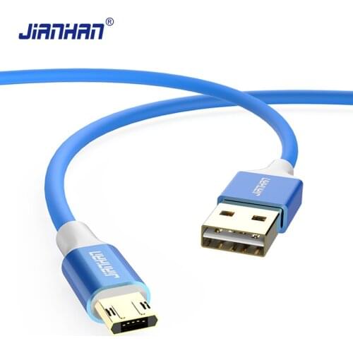 JianHan Reversible Micro USB Cable Charger Fast Charging Data Cord 2A Universal for Samsung Xiaomi Huawei Android Mobile Phone