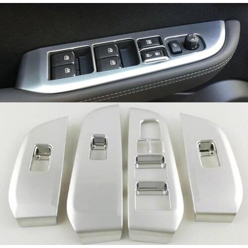 ABS Chrome Matt Interior door armrest Decoration cover trim 4pcs For Subaru Outback 2015 2016 Car styling