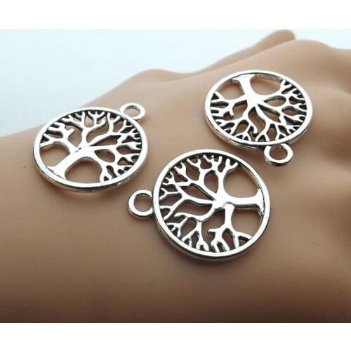 Jnoure Tree of Life Charm pendant Necklace Jewelry Making Necklace Findings DIY Accessories