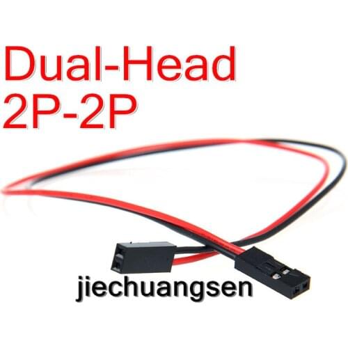 10pcs/lot 20CM 2 Pin Female to Female Jumper Wire 2P Dupont Cable for 3D Printer 2P-2P Dual Head