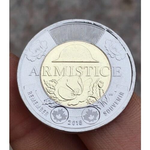 28mm Canada 2 dollar Commonwealth Coins Old Original Coin Collectible Edition 100% Real Random Year