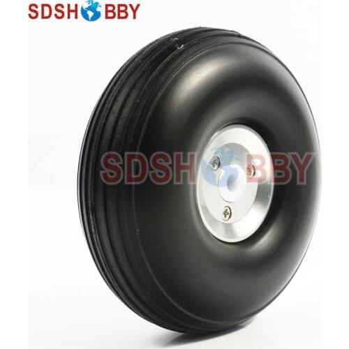 RC Airplane PU wheel with CNC Aluminum Hub 3.5'' (D88.9 x H32 x 5mm)