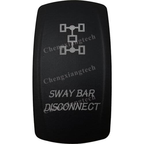 Car Boat Truck Backlit Swtich Cap-Laser Engraving-SWAY BAR DISCONNECT-for Led Carling Arb Narva 4x4 RV Rocker Switch, Cover Only