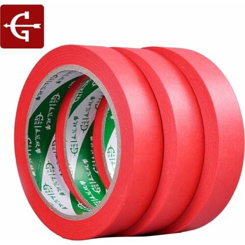 Red Masking Tape Multi Specification Crepe Paper 25M Masking-Tape Scrapbooking Decorative Sticker Label Adhesive Masking Tape