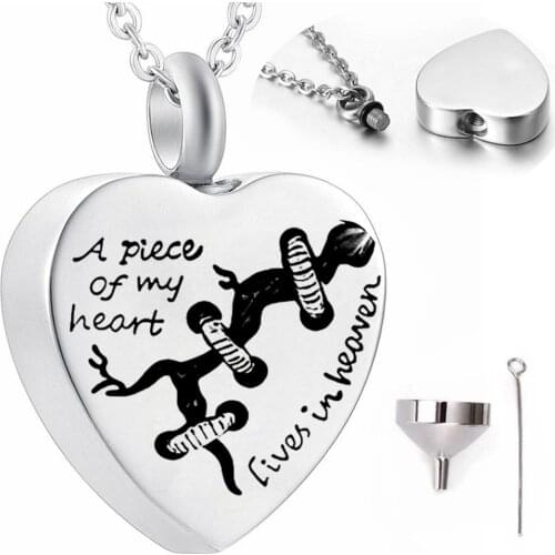 A piece of my heart lives in heaven Locket Heart Cremation Memorial urn Heart Necklace Jewelry Keepsake Pendant