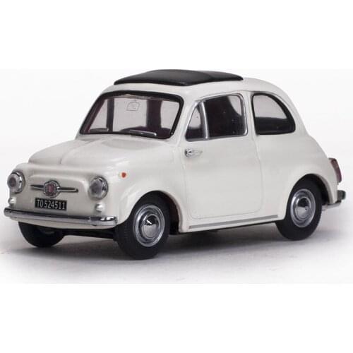 Diecast 1:43 Scale Fiat 500D 1965 Alloy Car Model Adult Collection Decorative Souvenir Ornaments Display Vehicle Toys Gifts