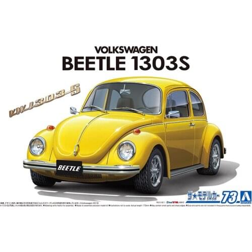 1/24 AOSHIMA Plastic Assembled Car Model Toy VW Beetle 1303S 13AD Adult Collection DIY Assembled Model Kit #06130