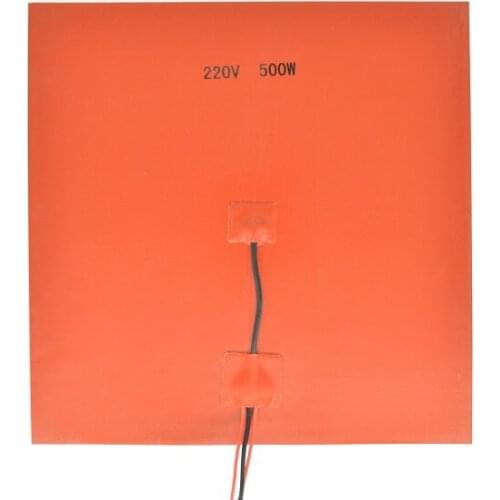 220V 500W 300mm Silicone Rubber Heater Pad With 3M Tape