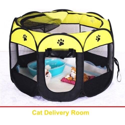 Pet Dog Portable Outdoor Dog Kennels Fences Corral de perros For Dogs Foldable Indoor Puppy Cats Pet Cage Octagon Fence