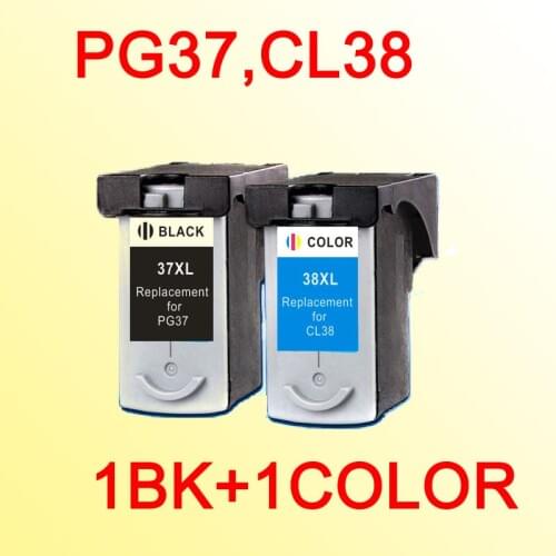 PG37 CL38 Ink Cartridge replace for Canon PG-37 CL-38 IP1800 IP1900 MP210 MP220 MX300 MX310