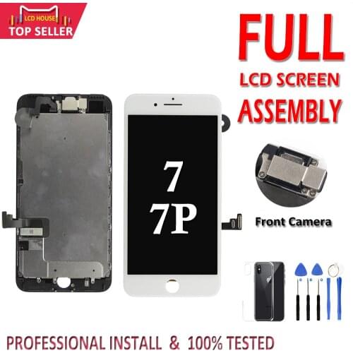 Full Set LCD Screen For iPhone 7 Plus 7P LCD Screen 3D Force Touch Screen Complete Assembly Replacement Front Camera Ear speaker