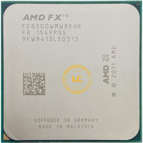 AMD FX-8300 FX 8300 FX8300 3.3 GHz Eight-Core 8M Processor Socket AM3+ CPU 95W Bulk Package FX-8300