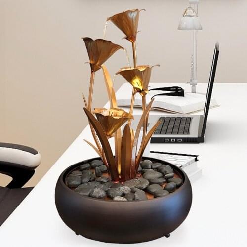 Zq Living Room Office Simple Fashion Home Tea Table Desktop Flowing Water Ornaments Slightly Luxury Decoration Gift