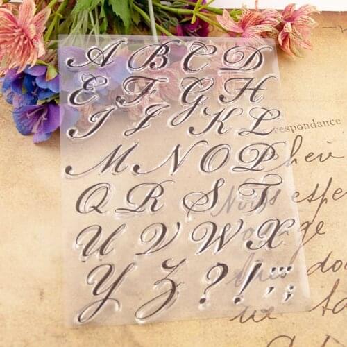 English alphabet Transparent Clear Silicone Stamps for DIY Scrapbooking/Card Making/Kids Fun Decoration Supplies