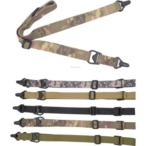 Tactical Rifle Single Point Gun Sling Adjustable Army Combat Rifle Gun Sling Strap for Airsoft Hunting Military Shooting Hunting