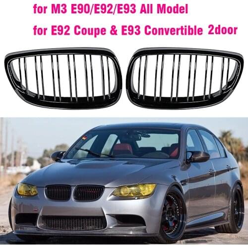 Front Grille Kidney Grill For for BMW E92 E93 M3 2006-2009 08-13 3-Series E92 E93 2D Coupe 07-10 Car Styling Gloss Black