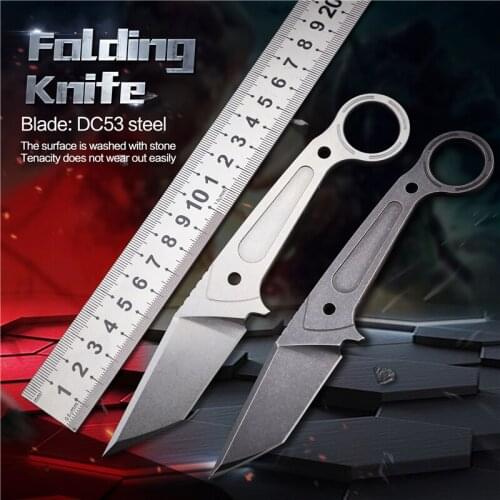 DC53 Steel Fixed Blade Knife Karambit Pocket Army Knives Hunting Knife Survival Tactical Utility Outdoor Knife EDC with A Sheath