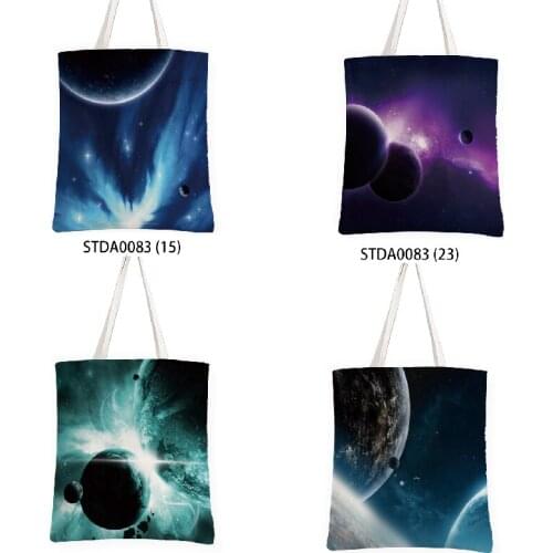Painted planet universe Storage in the kitchen Bag for documents Bag for shoes Shopping bag Things for the home Female bag home