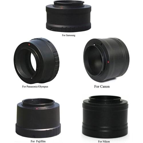 Telescope Microscope T Ring Adapter T2 Mount Lens Adaptor for Canon/Nikon/Panasonic Olympus/Fujifilm/Samsung Mirrorless Camera