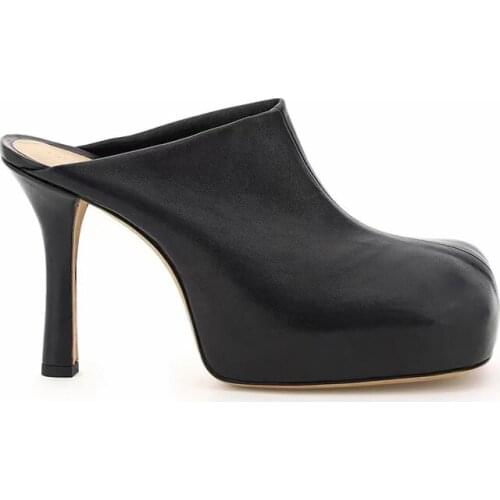 Brand High Heel Pumps Women Genuine Cowhide Slipper European Fashion Style Popular New Collection in 2021 Spring