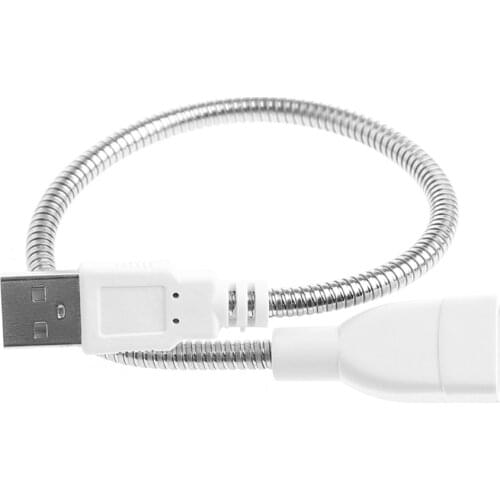 USB Male To Female Extension Cable LED Light Fan Adapter Cable Flexible Metal Hose Power Supply Cord