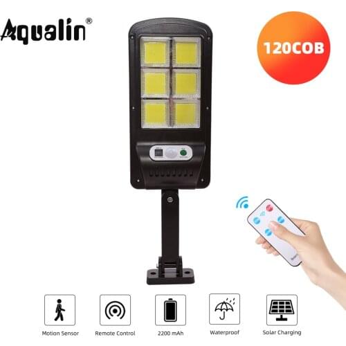 120 COB Solar LED Wall Light PIR Motion Sensor Street Lamp Outdoor Wireless Solar Charging Garden Security Wall Light SY40004