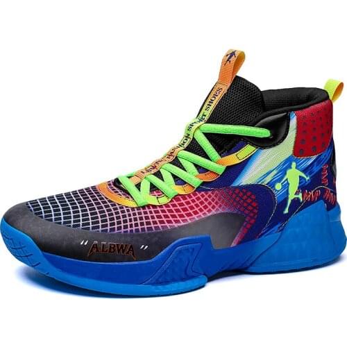 High Top Men Women Basketball Shoes Retro Basketball Boots Breathable Nonslip Lace Up Trainers Sneakers Homme Tenis Masculino