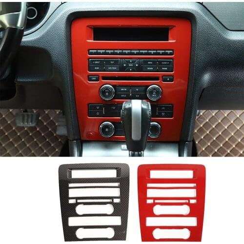 ABS Central Control Navigation GPS Panel Cover Decorative Trim Fit for Ford Mustang 2009-2013 Interior Car Accessories