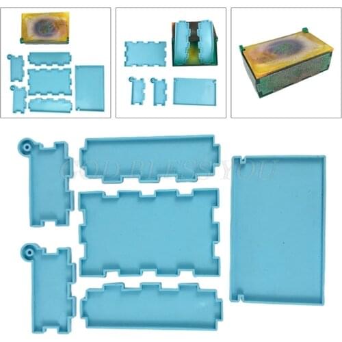 1 Set Domino Storage Box Epoxy Resin Mold DIY Crafts Casting Tools Container Silicone Mould Drop Shipping