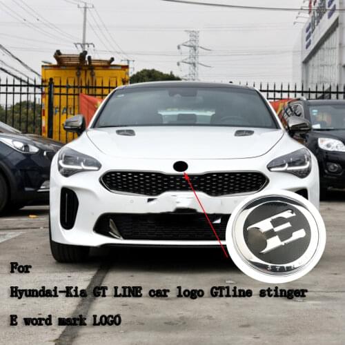 1Pcs Car Decoration Accessory for Hyundai and Kia GT LINE Car Logo GTline Stinger E Character Front Car Logo Rear Car Sticker