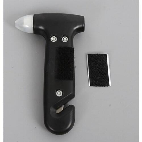 1pc Black Safety Hammer Car Emergency Escape Hammer Glass Window Breaker Seat Belt Cutter Knife Car Emergency Tool Mini Hammer