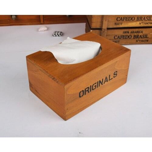 1PC Home Kitchen Wooden Plastic Tissue Box Solid Wood Napkin Holder Case Simple Stylish JL 0941