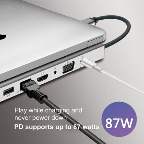 11 in 1 USB Type C Hub Adapter Laptop Docking Station HDMI VGA RJ45 PD For MacBook HP Lenovo Surface Compatible Thunderbolt 3