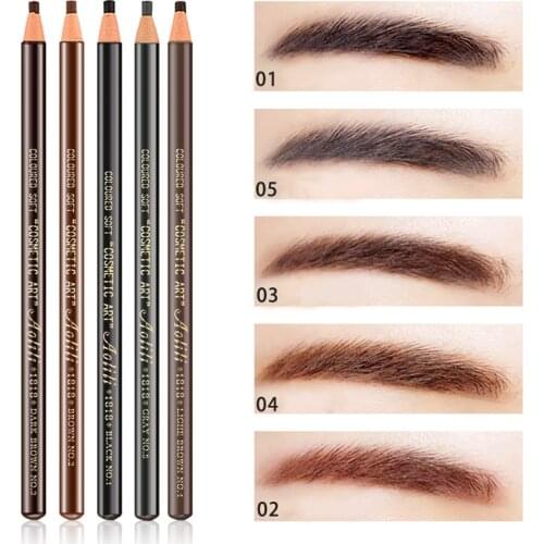 5 Colors Eyebrow Pencil Makeup Eyebrow Enhancers Cosmetic Art Waterproof Tint Stereo Types Coloured Beauty Eye Brow Pen