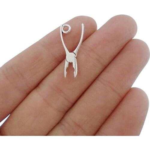 50 x Pliers Charms Double Sided for Necklace Bracelet DIY Jewelry Making Findings 24x10mm