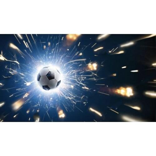 Sparkly football Fire black backgrounds Vinyl cloth High quality Computer print wall backdrop