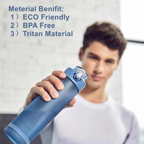 Water Bottles Sport Casual Climbing Tour Bicycle Drinkware Matte Silicone Bpa Free Eco Friendly With Food Grade Tritan Bottles