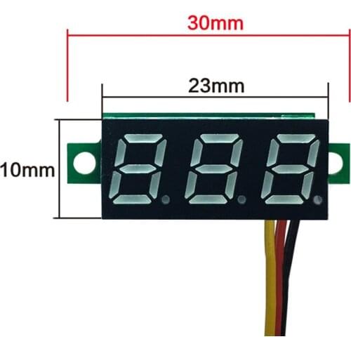 0.28inch DC0-100V Digital Volmeter Voltage Meter Indicator Tester LED Display 3 lines Voltage Measuring Adjustable precision NEW