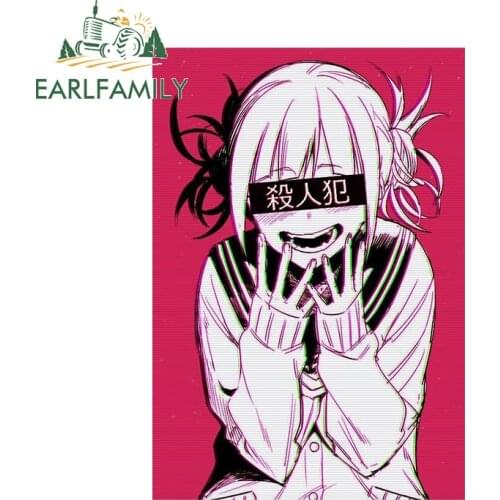 EARLFAMILY 13cm x 9cm for My Hero Academia Toga Auto Bumper Window Car Stickers Waterproof DIY 3D Vinyl Scratch-proof Decal