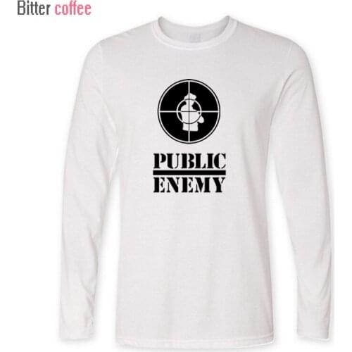 Hot Sale NEW Public Enemy T Shirt Ment Autumn And Winter Style Long Sleeve Novel Music Men T-Shirt Us Rap Cotton Men Tees Top