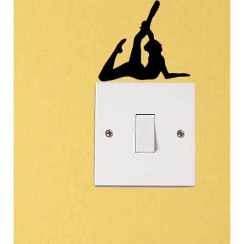 Gymnasts Sports Athletes Girl Fashion Vinyl Light Switch Stickers Wall Decals 5WS1276