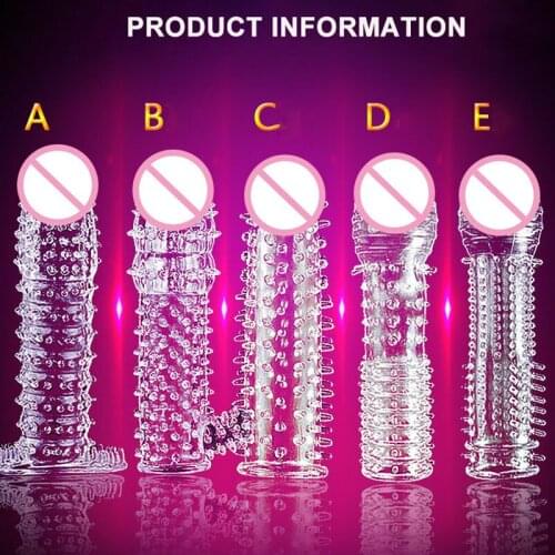 Hot Sale Sex Toys Transparent Sexy Spike Sleeves Male Penis Sleeve Crystal Sleeve Couple Toys Adult Sex Products Silicone Sleeve