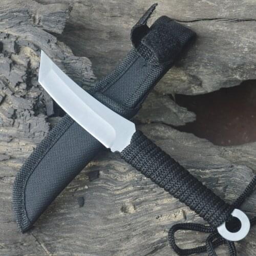 Katana JANPANESS SAMURAI SWORD Outdoor Fixed Blade Pocket knives EDC Tactical Survival Lightweight Tanto MINI Self Defense Tool