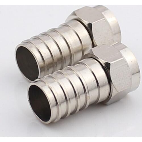 Copper Single shielding 2P F type connector for CATV distributor 10pcs/lot metric system