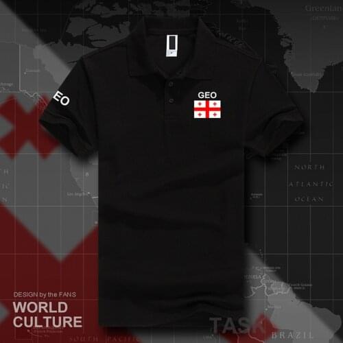Georgia polo shirts men short sleeve white brands printed for country 2017 cotton nation team flag new fashion GEO Georgian