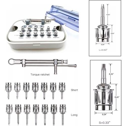 1Set Repair Instrument Implant Screwdriver Dentistry Tools Dental Universal Restoration Implant Tool Kit Implantation Wrench