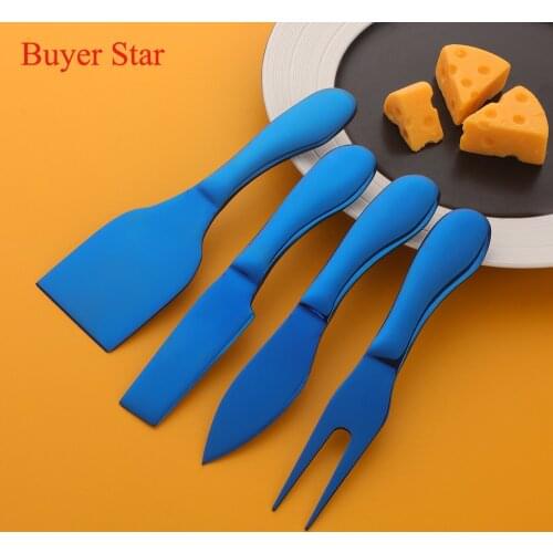 Cheese Knife Set 4pcs Butter Spreader Cutter Slicer Food Breakfast Cooking Tools Stainless Steel Fork Kit Kitchen Accessories